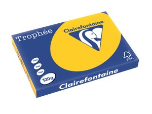 Clairefontaine Trophée Intens, gekleurd papier, A3, 120 g, 250 vel, zonnebloemgeel