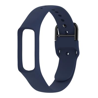 Slimme horloge pure kleur siliconen polsband horlogeband voor Galaxy fit-e (donkerblauw)