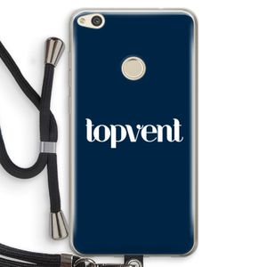 Topvent Navy: Huawei Ascend P8 Lite (2017) Transparant Hoesje met koord