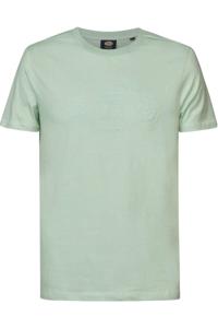 Petrol Industries Modern Fit T-Shirt ronde hals groen, Melange