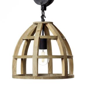 Brilliant Houten hanglamp Matrix Wood Ø 34cm 99155/66