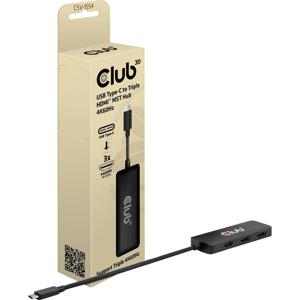 club3D USB-C Adapter [1x USB-C stekker - 3x HDMI-bus] CSV-1554 0.17 m