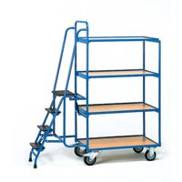 Fetra Hauptartikel 2108 Orderpickwagen Staal Poedercoating Laadvermogen (max.): 400 kg Stralend blauw (RAL 5007) - thumbnail