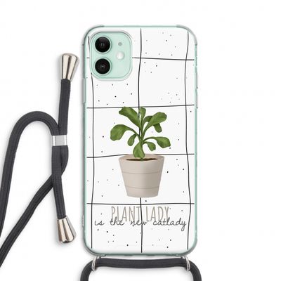 Kamerplant op vensterruit: iPhone 11 Transparant Hoesje met koord