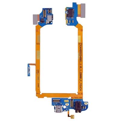 USB-opladen Port Connector Flex kabel & oortelefoon Audio Jack Flex kabel & microfoon Flex kabel vervanger voor LG G2 / D800 / D801 / D803 / D800T