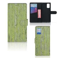 Samsung Galaxy A02s | M02s | Book Style Case | Green Wood
