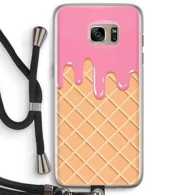 Ice cream: Samsung Galaxy S7 Edge Transparant Hoesje met koord