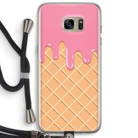 Ice cream: Samsung Galaxy S7 Edge Transparant Hoesje met koord