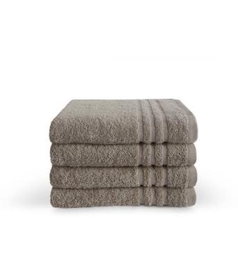 Set van 4 Byrklund baddoeken bath basics taupe 50x100 cm