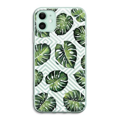 Geometrische jungle: iPhone 11 Transparant Hoesje