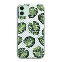 Geometrische jungle: iPhone 11 Transparant Hoesje