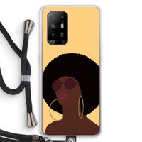 Golden hour: Oppo A95 5G Transparant Hoesje met koord