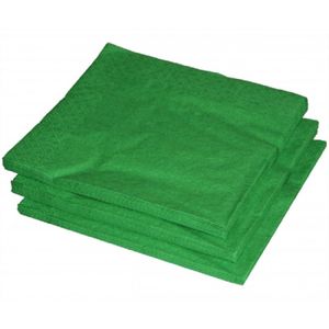 50x stuks groene servetten 33 x 33 cm