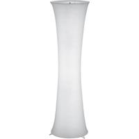 LED Vloerlamp Mat Wit Aluminium met E27 Fitting - Ronde Design