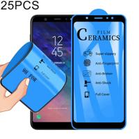 25 stuks 2.5 D volledige lijm volledige cover keramiek film voor Galaxy A6 plus (2018)