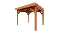 Trendhout Overkapping Refter XL 310x340 cm- Plat dak- Onbehandeld lariks Douglas hout- Trendhout