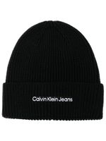 Calvin Klein Jeans bonnet à logo brodé - Noir