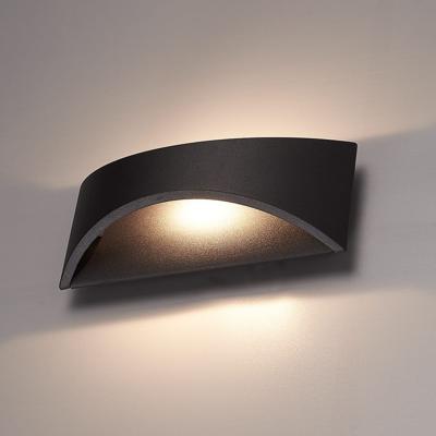 Lowa LED wandlamp - 3000K warm wit - 6 Watt 380 lumen - Up & down light - IP54 waterdicht voor binnen en buiten - Moderne muurlamp - Tweezijdig - Zwart - Modern