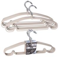5Five Kledinghangers - Voordeelset van 30x stuks - metaal - taupe - 39 x 19 cm