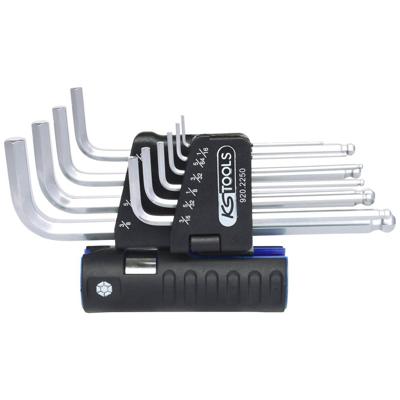 KS Tools 920.2250 Inbus Haakse schroevendraaierset 5/64 inch, 3/32 inch, 1/8 inch, 5/32 inch, 3/16 inch, 1/4 inch, 5/16 inch, 3/8 inch, 1/2 inch, 9/16 inch