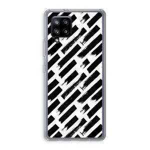 Zwarte vegen: Samsung Galaxy A42 5G Transparant Hoesje