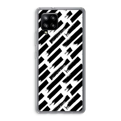Zwarte vegen: Samsung Galaxy A42 5G Transparant Hoesje