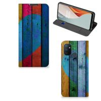 OnePlus Nord N100 Book | Wallet Case | Wood Heart - Cadeau voor je Vriend