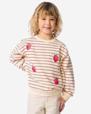 HEMA Kindersweater strepen fruit ecru (ecru)