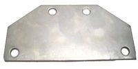 Gazelle Adapter plaatje achterlicht 95 x 45 mm rvs grijs