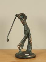 Bronzen beeld Golfer, 15 cm