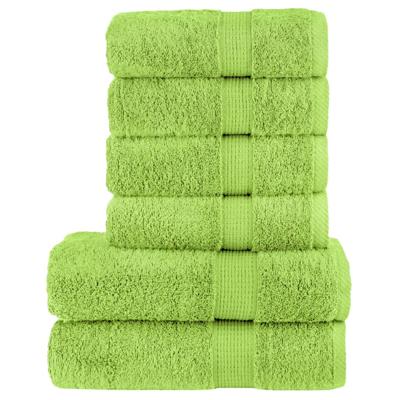 VidaXL 6-delige handdoekenset solund 600 g/m² appelgroen