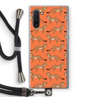 Cheetah: Samsung Galaxy Note 10 Transparant Hoesje met koord