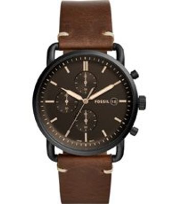 Horlogeband Fossil FS5403 Leder Bruin 22mm