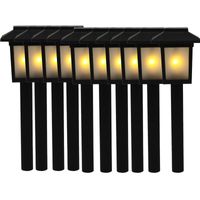 10x Tuinlamp fakkel / tuinverlichting met vlam effect 34,5 cm