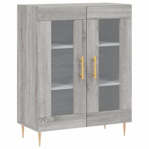 vidaXL Dressoir 69,5x34x90 cm bewerkt hout grijs sonoma eikenkleurig