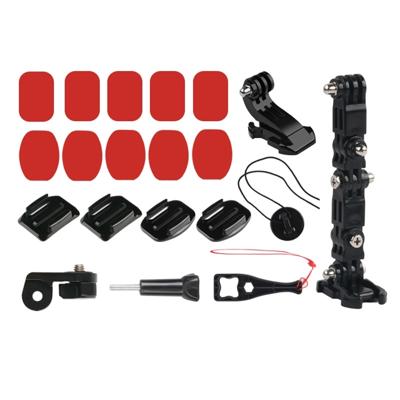 Fiets helm zelfklevende multi-joint Arm vaste Mount Set met J-Hook gesp Mount & Adapter & schroef voor GoPro HERO7/6 /5 /5 sessie /4 sessie /4 /3+/3 /