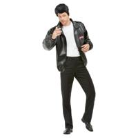 T-birds leather look jasje voor heren - Grease verkleedkleding jasje - zwart - Carnaval