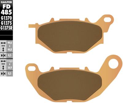 GALFER Brake pad fd485 g1375 sint.metal str.&sp.