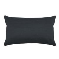 Stof Textile sierkussen Bea - antraciet - 30 x 50 cm - bank kussens - polyester