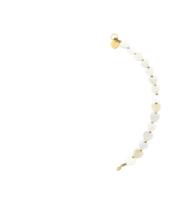 Solid Gold Tussenstuk Ketting Edelsteen Hartje Wit