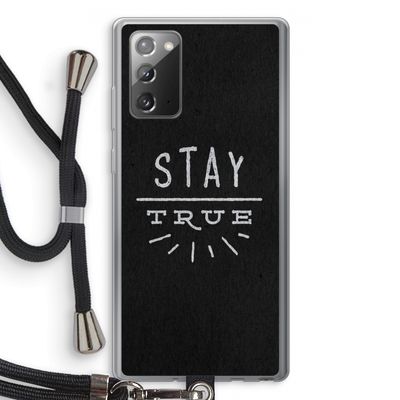 Stay true: Samsung Galaxy Note 20 / Note 20 5G Transparant Hoesje met koord