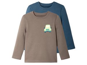 lupilu 2 baby thermoshirts (98/104, Blauw/bruin)