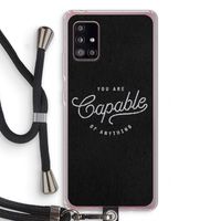 Capable: Samsung Galaxy A51 5G Transparant Hoesje met koord
