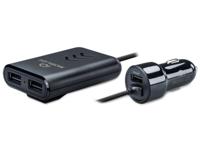 Mobilize Mobilize Car Charger 3x USB Front and Back Seat 42W Black