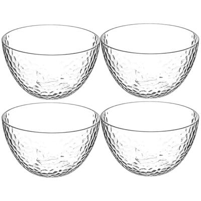 Secret de Gourmet - 4x - Kommetje/serveer schaaltjes - relief kunststof - D14 cm