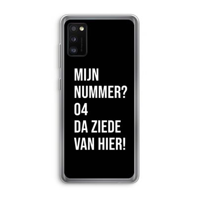 Da ziede van hier - Zwart: Samsung Galaxy A41 Transparant Hoesje