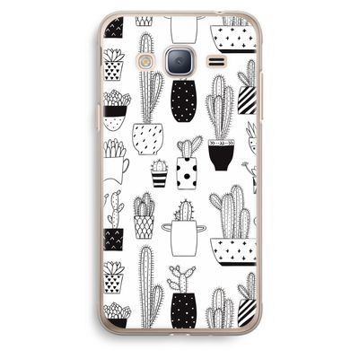 Cactusmotief: Samsung Galaxy J3 (2016) Transparant Hoesje
