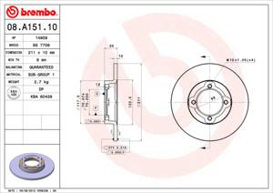 Brembo Remschijven 08.A151.10