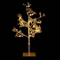 Feeric lights and christmas lichtboom - H50 cm - goud - kunststof - kerstverlichting figuur - thumbnail