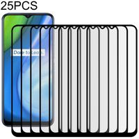 Voor OPPO Realme V3 25 PCS Full Glue Full Screen Tempered Glass Film